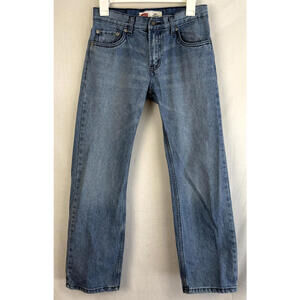 Levi’s 505 Jeans Youth 14 Regular 27x27 Blue Denim Straight Leg Zip Fly Classic